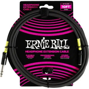 Ernie Ball Effects Rallonge Stéréo Jack Vers MINI-jack 3M Noire